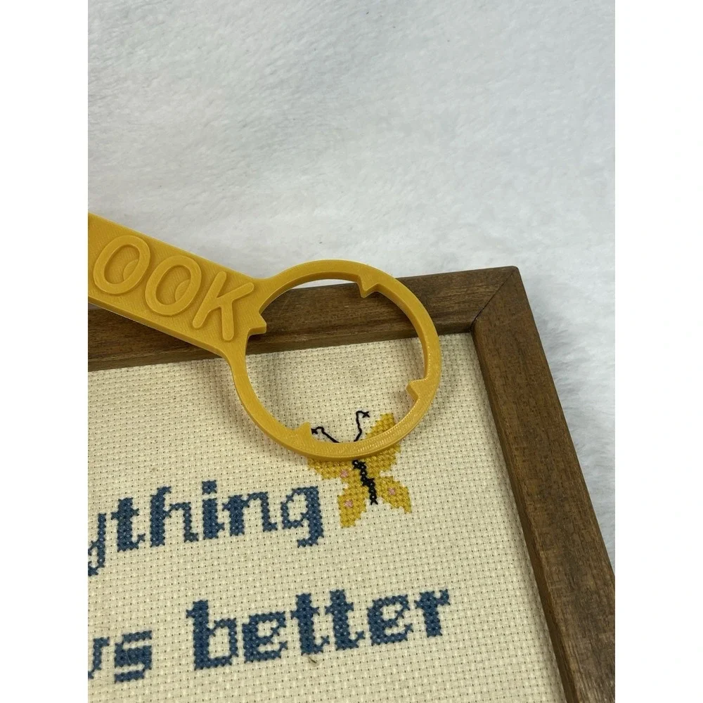 Vintage Cross Stitch Framed Quote Sunshine Love Girl Garden Floral 13x10